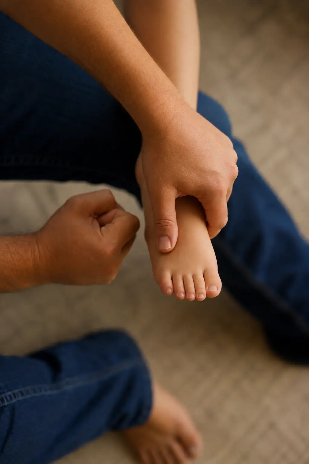 Children's foot zoning session